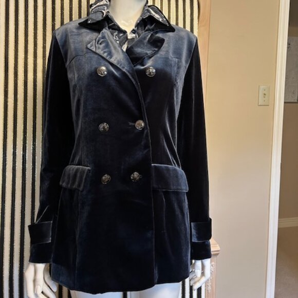 Navy Velvet Jones New York Jacket and Blouse - Picture 1 of 4